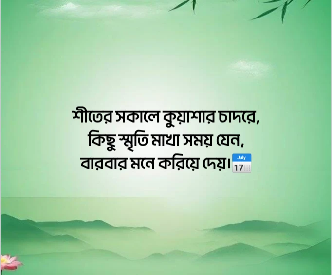 ৩০০+ কুয়াশা নিয়ে ক্যাপশন | কুয়াশা নিয়ে রোমান্টিক ক্যাপশন ২০২৫ 3 সকালের কুয়াশা নিয়ে ক্যাপশন