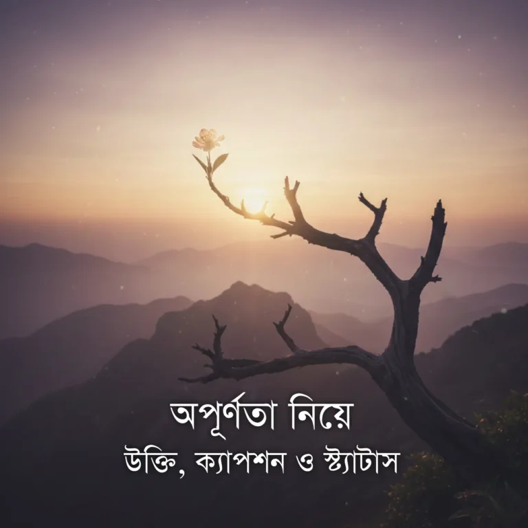 অপূর্ণতা নিয়ে উক্তি, ক্যাপশন, স্ট্যাটাস ও কিছু কথা