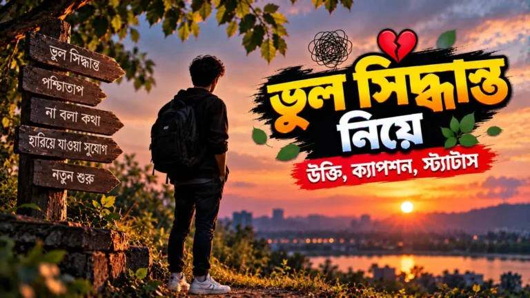 ভুল সিদ্ধান্ত নিয়ে উক্তি, ক্যাপশন স্ট্যাটাস