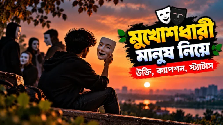 মুখোশধারী মানুষ নিয়ে উক্তি, ক্যাপশন, স্ট্যাটাস