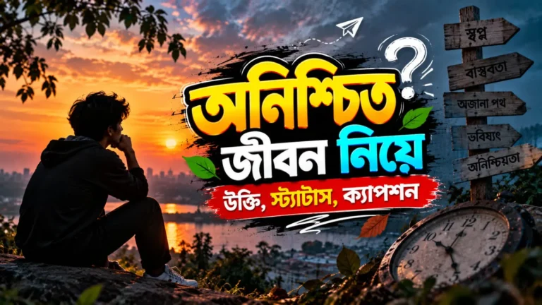 অনিশ্চিত জীবন নিয়ে উক্তি, স্ট্যাটাস, ক্যাপশন