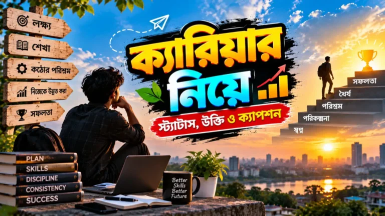ক্যারিয়ার নিয়ে স্ট্যাটাস - ক্যারিয়ার নিয়ে ক্যাপশন - ক্যারিয়ারে সফলতা নিয়ে স্ট্যাটাস