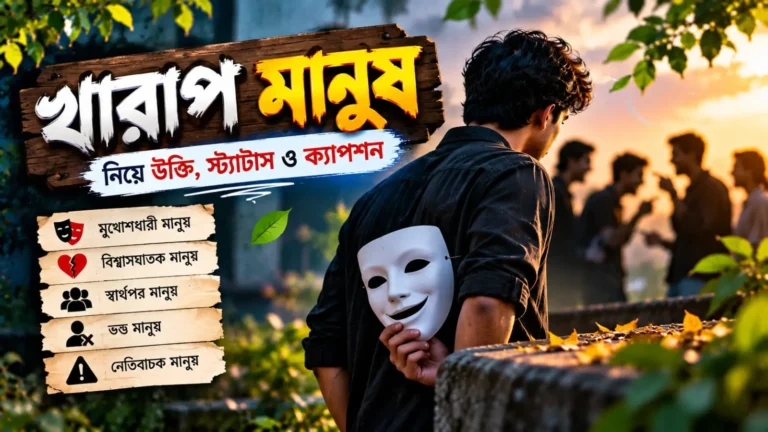 খারাপ মানুষ নিয়ে উক্তি ,স্ট্যাটাস, ক্যাপশন