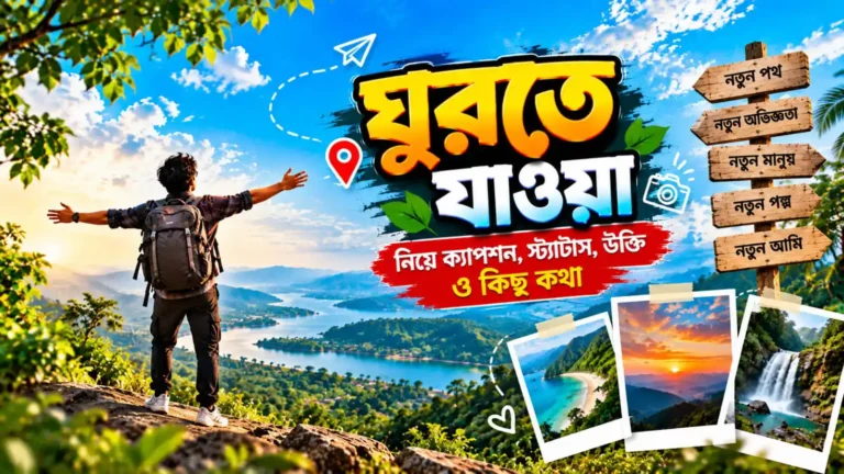 ঘুরতে যাওয়া নিয়ে ক্যাপশন, স্ট্যাটাস, উক্তি ও কিছু কথা