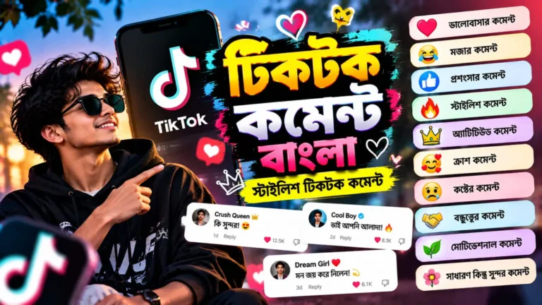 টিকটক কমেন্ট বাংলা - স্টাইলিশ টিকটক কমেন্ট - tiktok comment emoji copy and paste