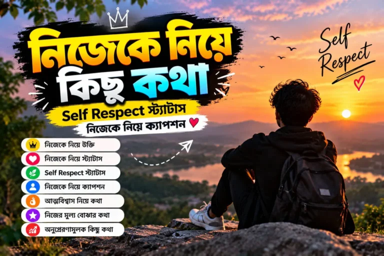 নিজেকে নিয়ে কিছু কথা: Self respect স্ট্যাটাস, নিজেকে নিয়ে ক্যাপশন