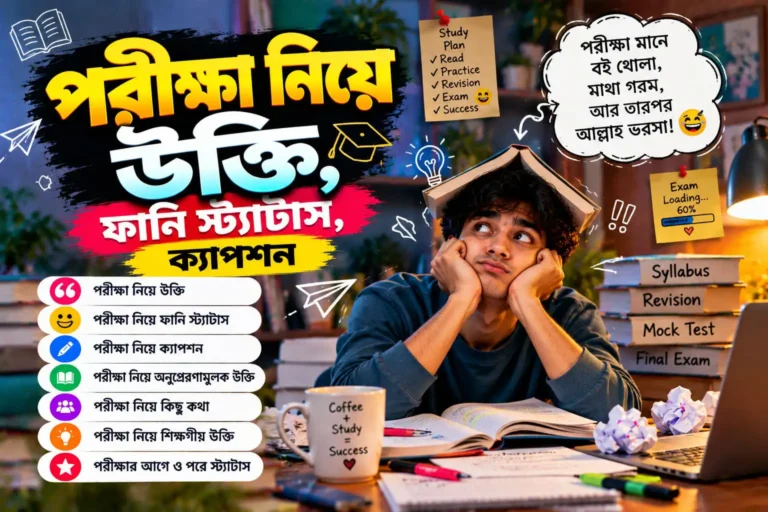 পরীক্ষা নিয়ে উক্তি - পরীক্ষা নিয়ে ফানি স্ট্যাটাস, ক্যাপশন