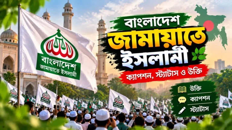 বাংলাদেশ জামায়াতে ইসলামী নিয়ে ক্যাপশন ,স্ট্যাটাস ও উক্তি