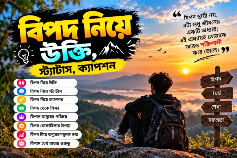 বিপদ নিয়ে উক্তি,স্ট্যাটাস,ক্যাপশন