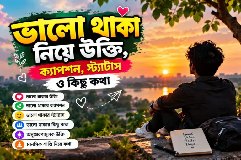 ভালো থাকা নিয়ে উক্তি, ক্যাপশন, স্ট্যাটাস ও কিছু কথা