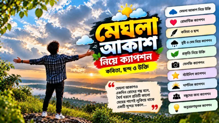 মেঘলা আকাশ নিয়ে ক্যাপশন,কবিতা সেরা উক্তি