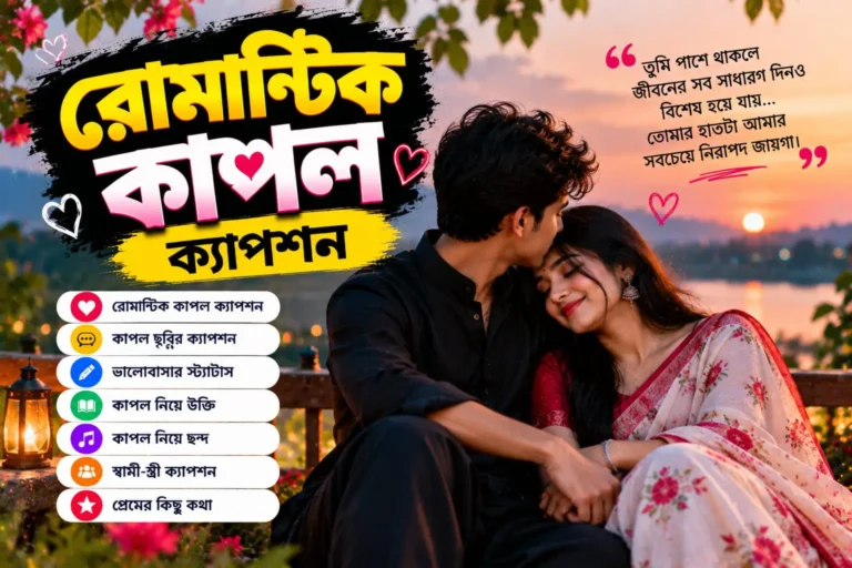 রোমান্টিক কাপল ক্যাপশন - কাপল ছবির ক্যাপশন