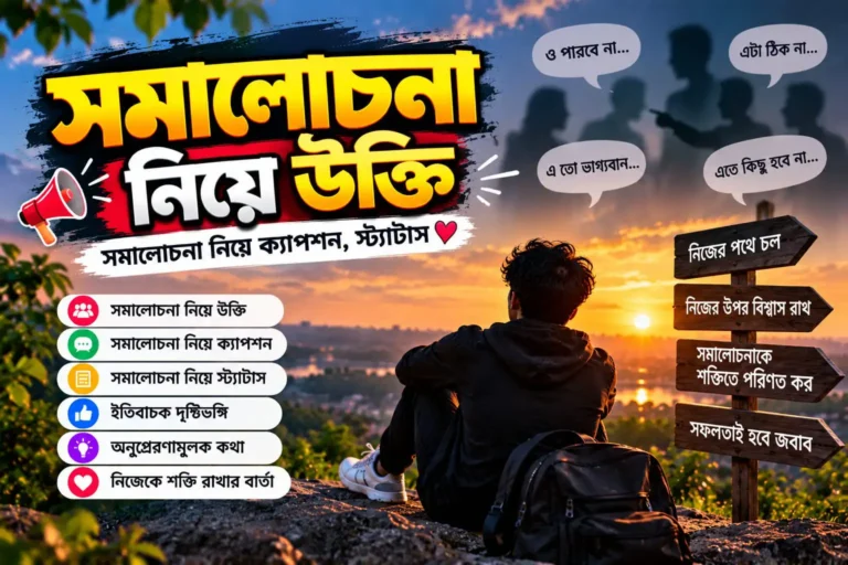 সমালোচনা নিয়ে উক্তি - সমালোচনা নিয়ে ক্যাপশন,স্ট্যাটাস