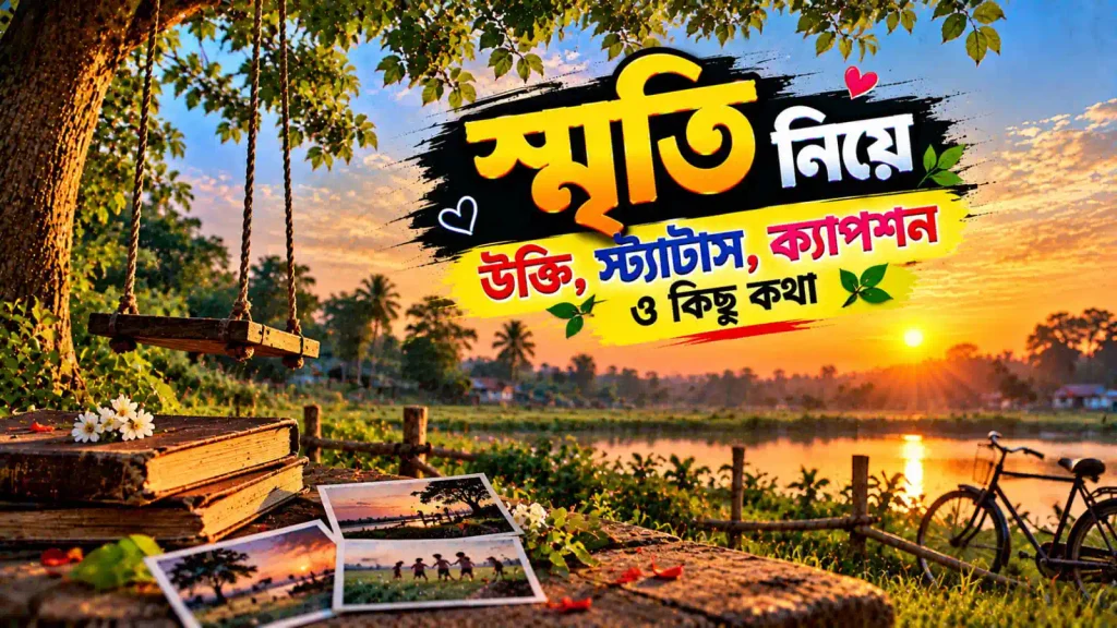স্মৃতি নিয়ে উক্তি স্ট্যাটাস ক্যাপশন