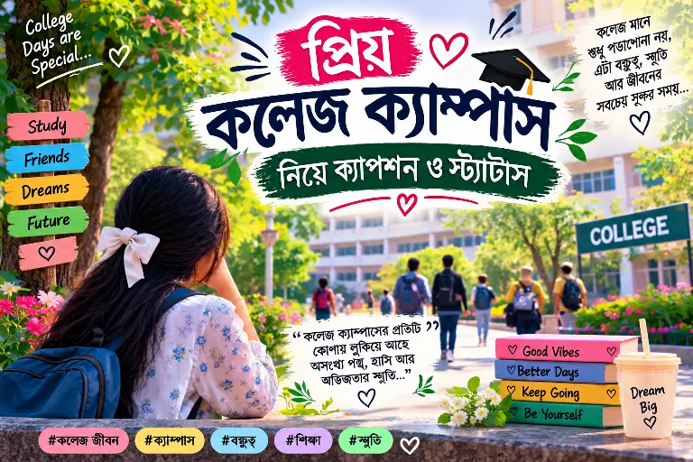 কলেজ ক্যাম্পাস নিয়ে ক্যাপশন - প্রিয় কলেজ ক্যাম্পাস নিয়ে স্ট্যাটাস
