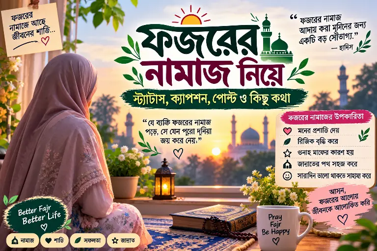 ফজরের নামাজ নিয়ে স্ট্যাটাস, ক্যাপশন, পোস্ট ও কিছু কথা