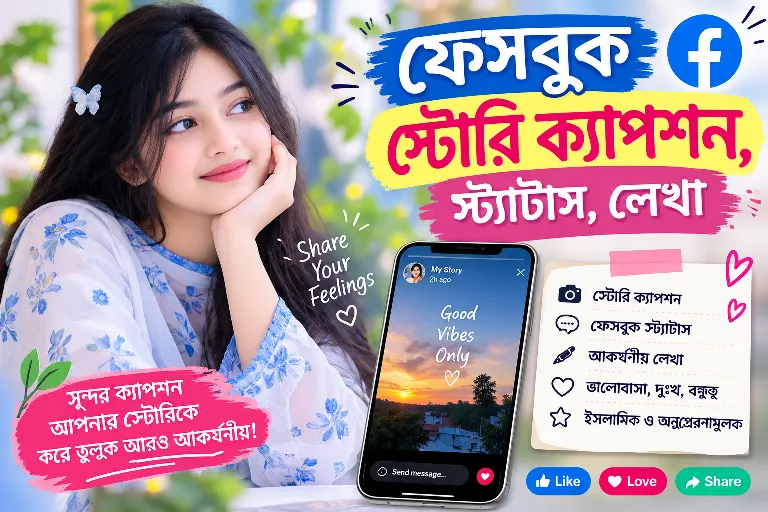 ফেসবুক স্টোরি ক্যাপশন, স্ট্যাটাস, লেখা