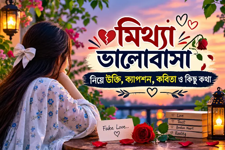 মিথ্যা ভালোবাসা নিয়ে উক্তি, ক্যাপশন, কবিতা ও কিছু কথা
