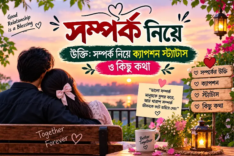 সম্পর্ক নিয়ে উক্তি: সম্পর্ক নিয়ে ক্যাপশন স্ট্যাটাস ও কিছু কথা