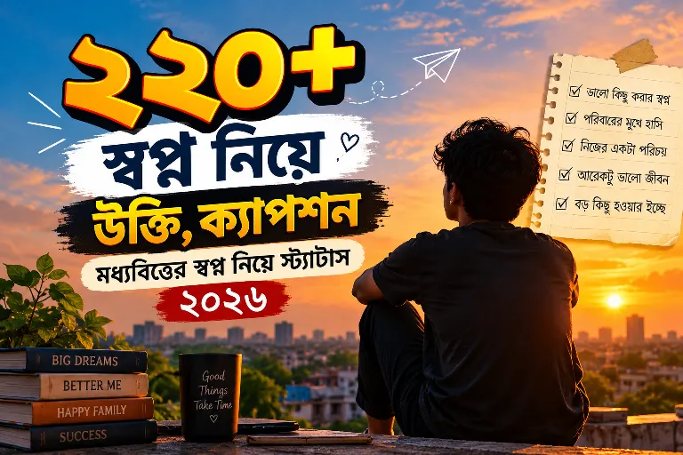 স্বপ্ন নিয়ে উক্তি,ক্যাপশন - মধ্যবিত্তের স্বপ্ন নিয়ে স্ট্যাটাস