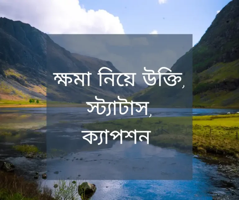 ক্ষমা নিয়ে উক্তি: ক্ষমা নিয়ে স্ট্যাটাস, ক্যাপশন