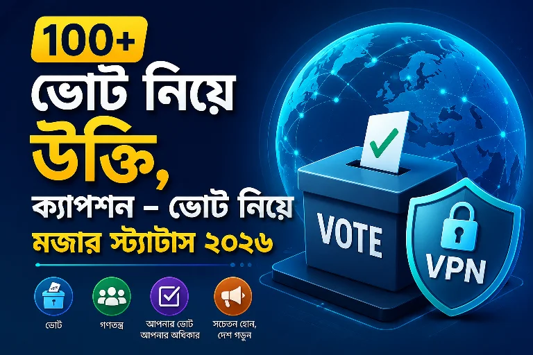 ভোট নিয়ে উক্তি, ক্যাপশন – ভোট নিয়ে মজার স্ট্যাটাস ২০২৬