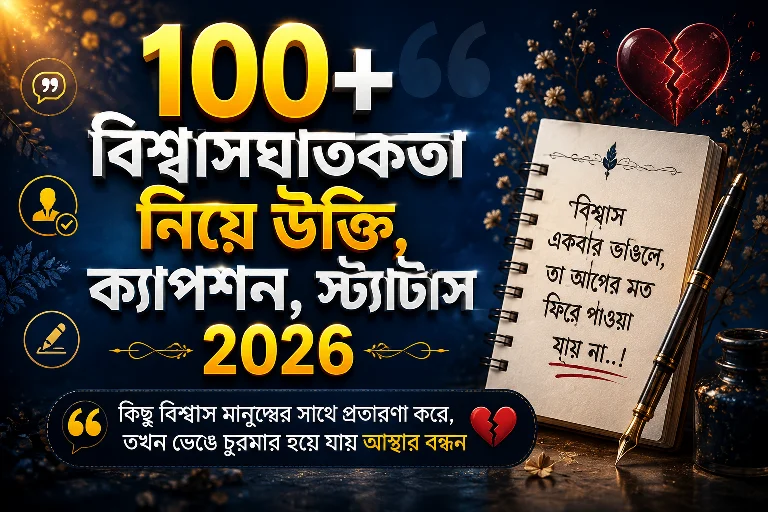 বিশ্বাসঘাতকতা নিয়ে উক্তি, ক্যাপশন, স্ট্যাটাস 2026
