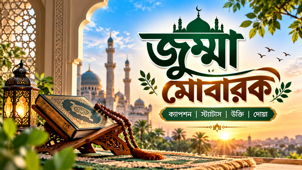 জুম্মা  মোবারক ক্যাপশন - জুম্মা মোবারক স্ট্যাটাস